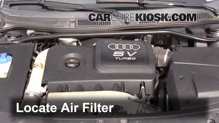 2004 Audi TT Quattro 1.8L 4 Cyl. Turbo Convertible Air Filter (Engine) Replace